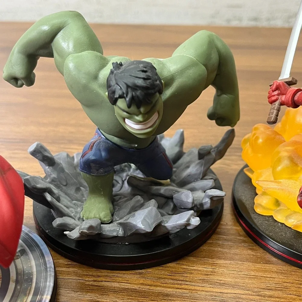 Marvel Q Fig Spider-Man Hulk‎ Deadpool Dr Strange Rocket Racoon and Groot